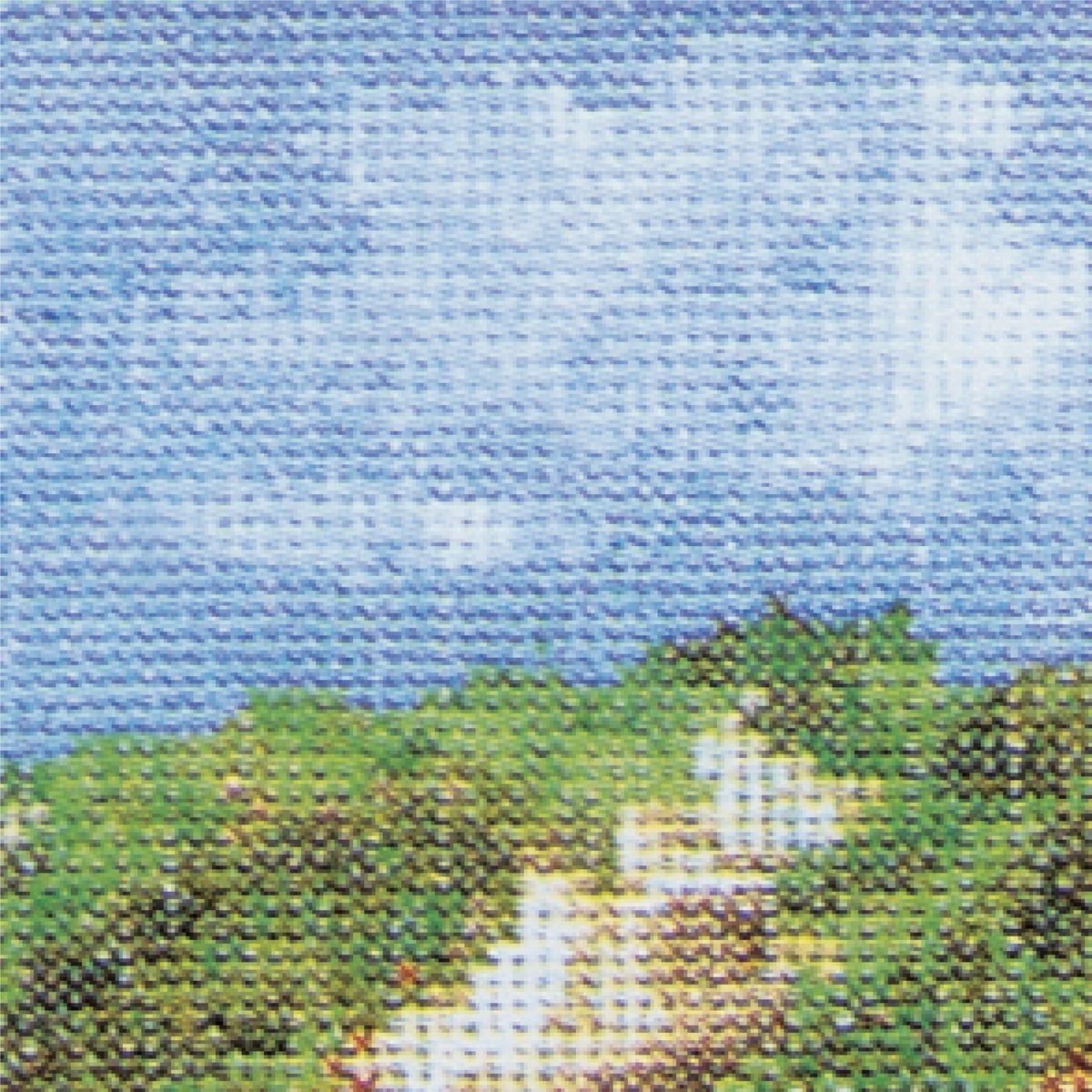 Thea Gouverneur - Borduurpakket met telpatroon - 1052 - Voorgesorteerde DMC Garens - Duinen - Linnen - 20 cm x 33 cm - DIY Kit