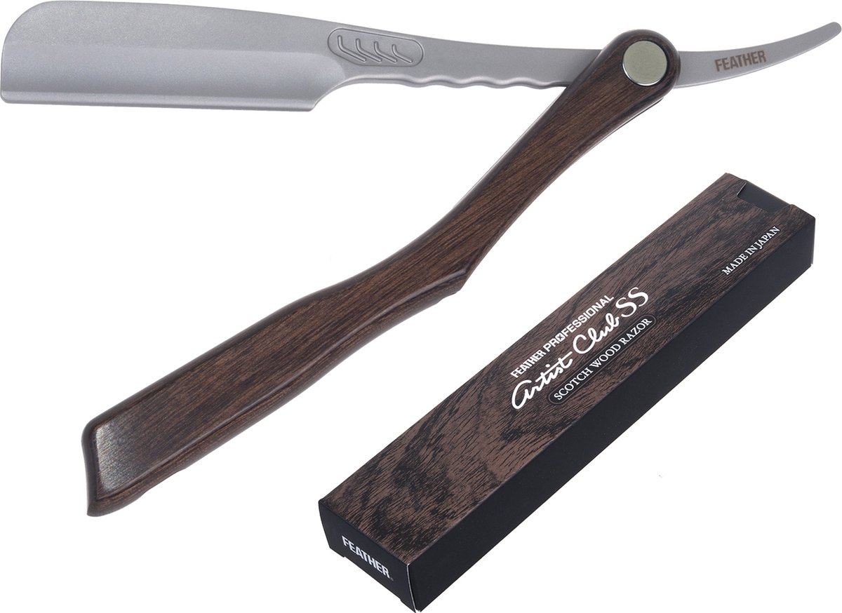 Feather shavette scheermes Artist Club SS Scotch Wood Razor