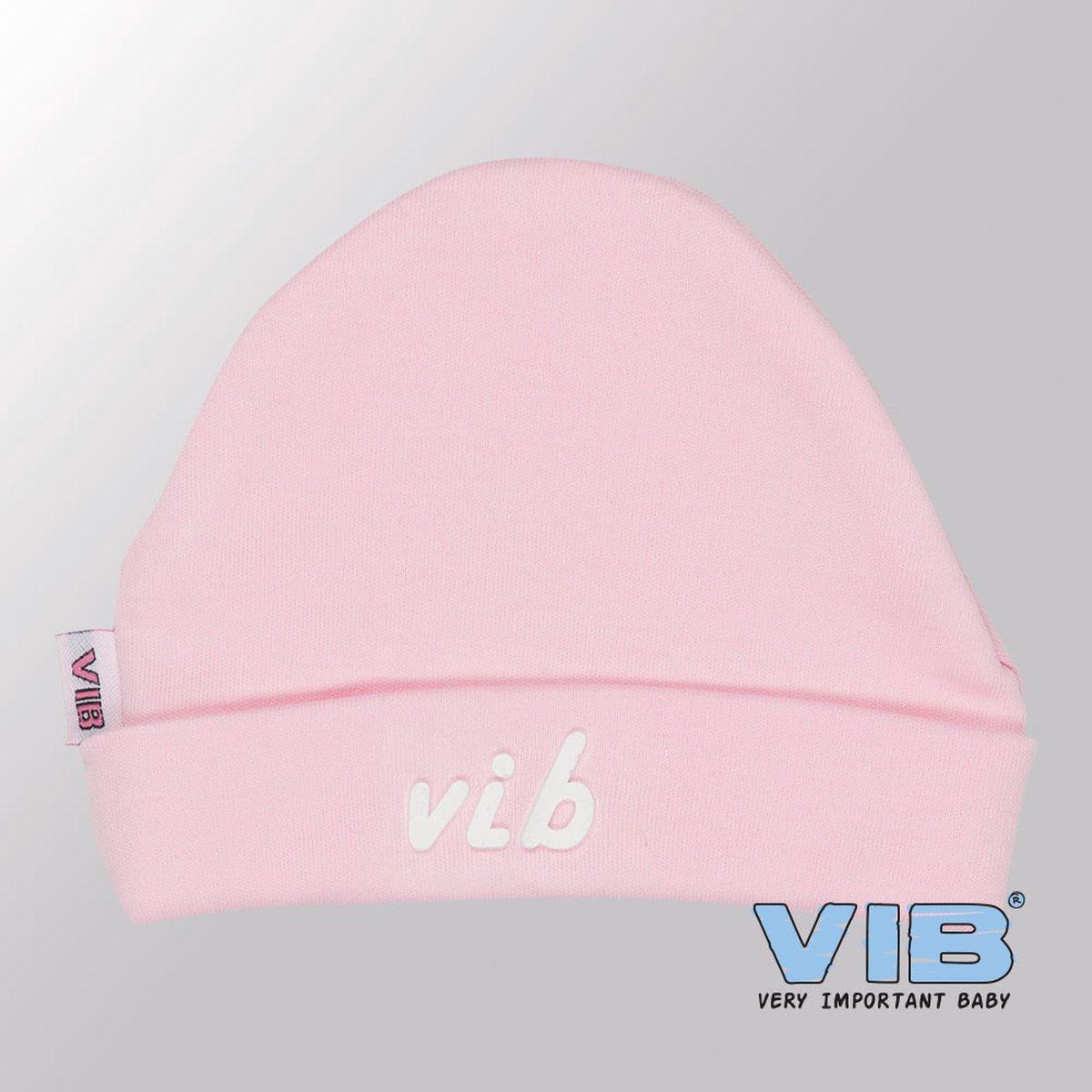 VIB® - Muts rond - VIB (Roze) - Babykleertjes - Baby cadeau