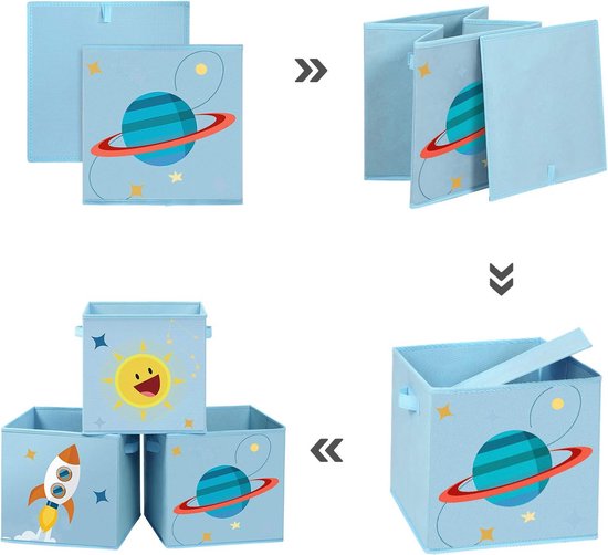Grote Opbergmand, 42 X 32 X 26 Cm Stoffen Opbergdozen Met Trekkoord En Handgrepen Opvouwbare Opbergbakken Opbergmanden Wit Grijs 3 Stuks