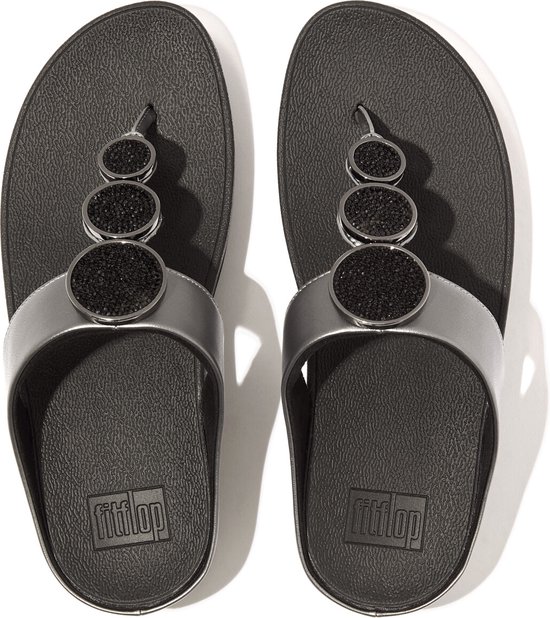 FitFlop Halo Bead- Circle Metallic Toe-Post Sandales NOIR - Taille 39
