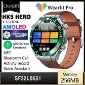 2024 Nieuwe ChatGPT OpenAI Horloge Ultieme Smartwatch Hk5 Hero 1.5Inch Amoled Kompas Nfc Bt Call Gps Tracker Gezondheid Sport Monitor Draadloos Opladen