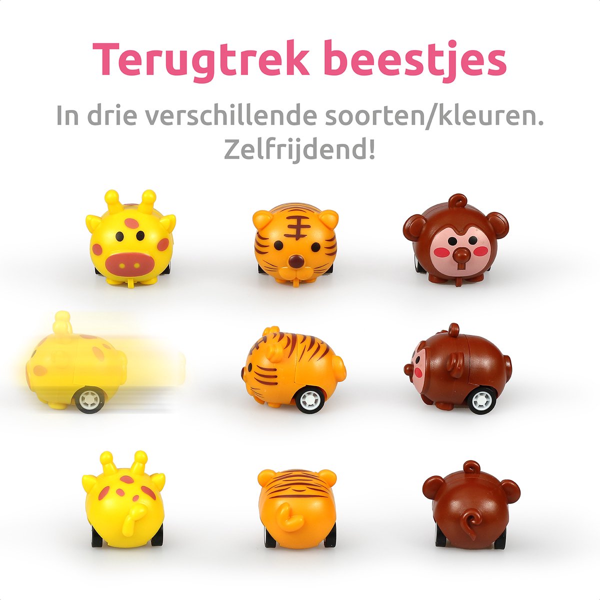 Isa's Friends® - Uitdeelcadeaus Terugtrek Beestjes - 10 stuks - Traktatie - Uitdeelcadeautjes voor Kinderen — afbeelding 9