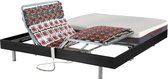 DREAMEA Elektrisch relaxbed met matras met vormgeheugen ATRIDE van DREAMEA - OKIN-motoren - zwart - 2 x 90 x 200 cm L 200 cm x H 35 cm x D 180 cm