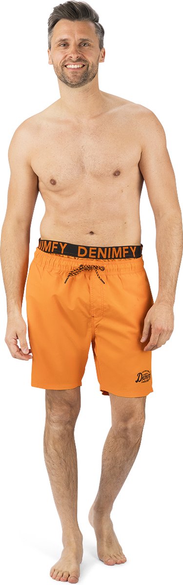 DENIMFY Heren Short DFNeo bequem Oranje 5XL Volwassenen Zwembroek Zwemshort — afbeelding 5