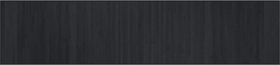 vidaXL - Vloerkleed - rechthoekig - 70x300 - cm - bamboe - zwart