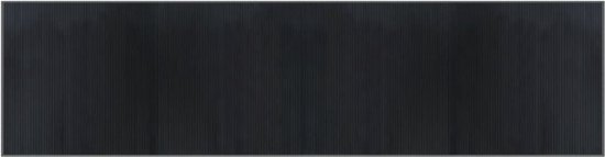 vidaXL - Vloerkleed - rechthoekig - 100x400 - cm - bamboe - grijs