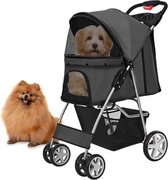 TOPMAST CHIEN BUGGY CLASSIC - ANTHRACITE - 4 ROUES