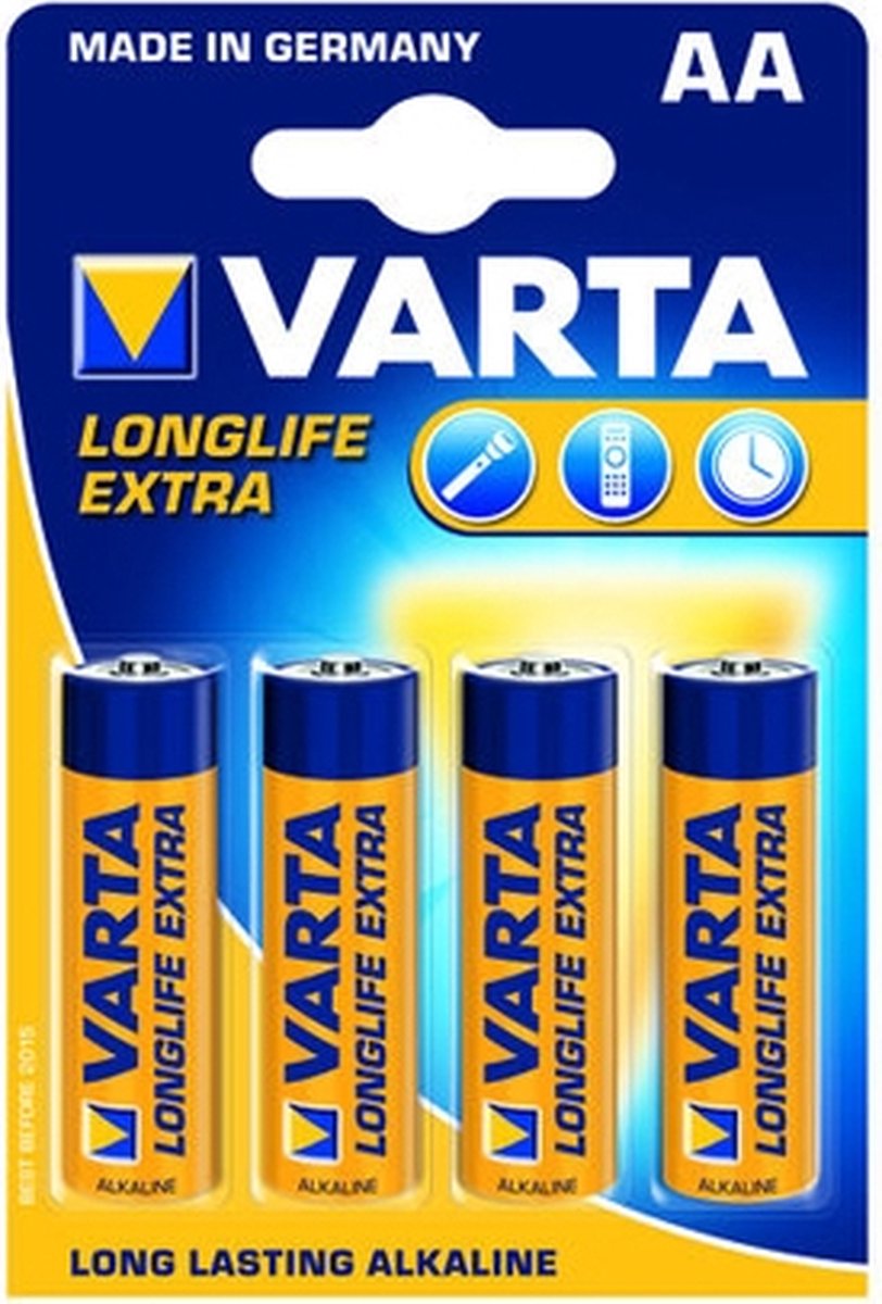Varta LONGLIFE AA Bli 4 AA batterij (penlite) Alkaline 2800 mAh 1.5 V 4 stuk(s)
