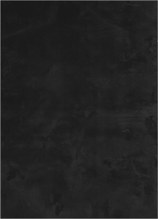 vidaXL - Vloerkleed - HUARTE - laagpolig - zacht - wasbaar - 240x340 - cm - zwart