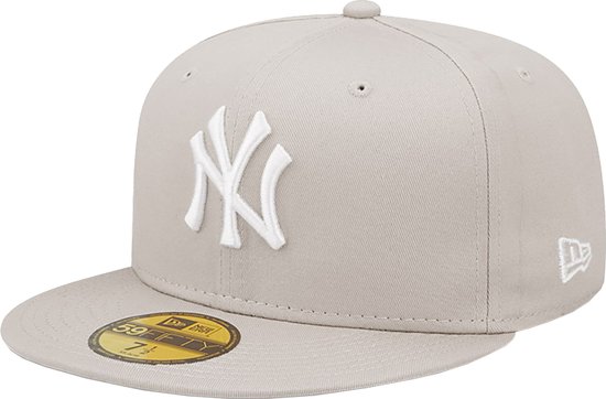 New Era New York Yankees 59FIFTY League Essential Cap 60424308, Homme, Beige, Casquette, taille : 7 1/8