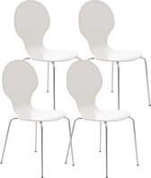 Clp Diego - Lot de 4 chaises empilables - Blanc