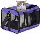 Hondenbox, opvouwbaar, hondentransportbox, kattentransportbox, transportbox, kattentas voor hond, katten, goedgekeurd door luchtvaart, reisvriendelijke transporttas (M)