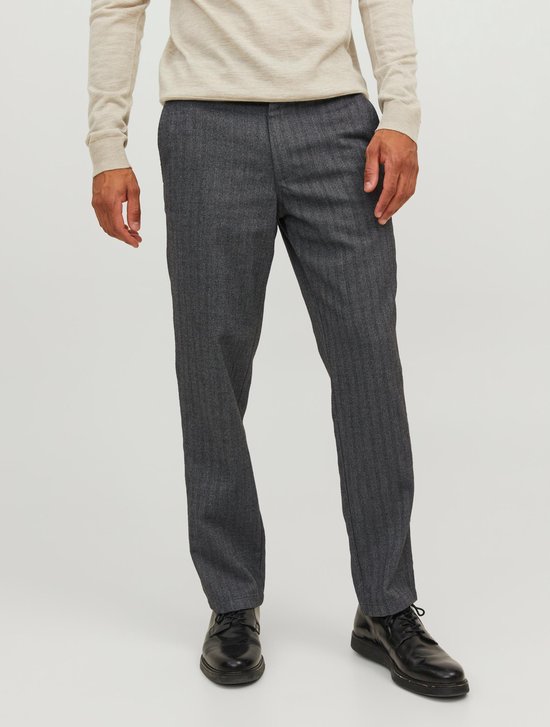 JACK & JONES Ollie Louis Winter Chino coupe classique - chino homme - à carreaux rouge bordeaux - Taille : 29/32