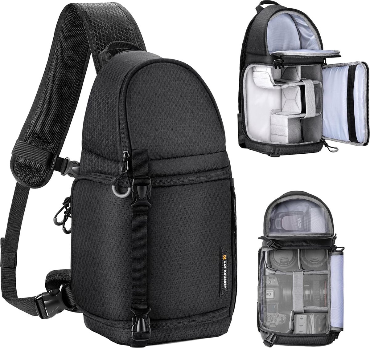 Camera-rugzak, schoudertas, vierkante tas, tassen voor fotografen, camera-rechthoekige hoes, compatibel met drone-rugzak, zwart, Rugzak
