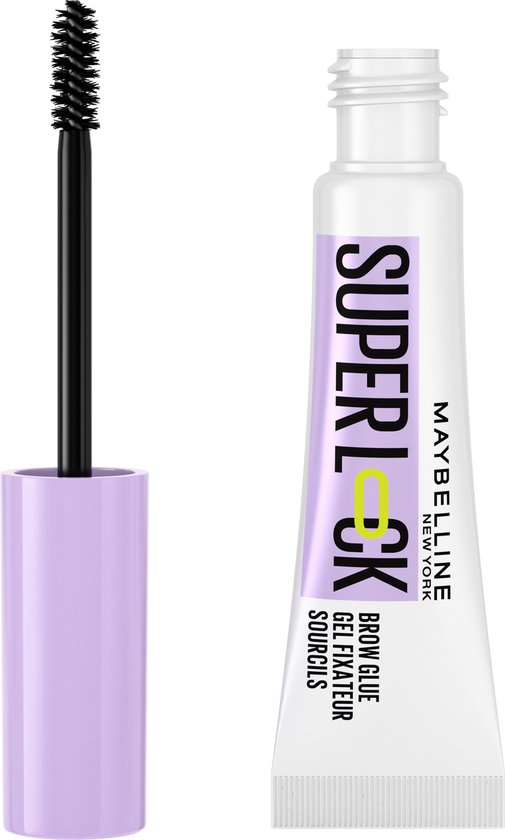 Maybelline New York Superlock Brow Glue - transparante wenkbrauwgel - voor gestylde wenkbrauwen tot wel 24 uur - gel formule voelt licht aan, plakt en klontert niet - inclusief wenkbrauwstylingborstel