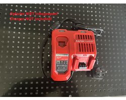 Houder geschikt voor Milwaukee M12-18FC Oplader - Wandbevestiging - Wall Mount - ! OPLADER NIET INBEGREPEN ! - AUB Beschrijving lezen!