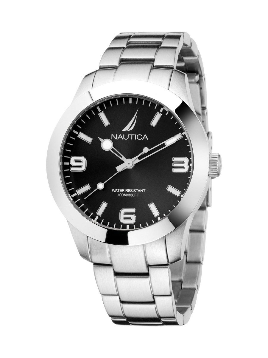 Nautica Pacific Beach Quartz Analog Case: 100% Stainless Steel | Bracelet: 100% Stainless Steel 42 NAPPBF201, NAPPBF202, NAPPBF205