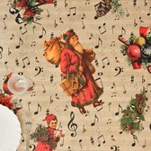Vlekbestendig tafelkleed van hars Belum Christmas Sheet Music 140 x 140 cm