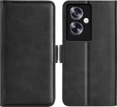 OnePlus 12 Hoesje - MobyDefend Luxe Wallet Book Case (Sluiting Zijkant) - Zwart - GSM Hoesje - Telefoonhoesje Geschikt Voor OnePlus 12