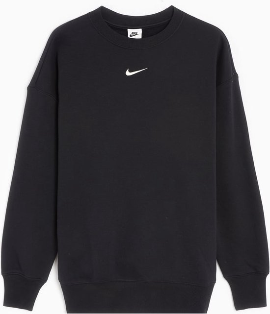 Foto: Nike w nsw phnx flc os crew dames sporttrui zwart maat m