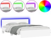 vidaXL-Bedframe-met-hoofdeinde-en-LED-verlichting-wit-160x200-cm