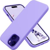 Coque Solid Soft Touch Liquid Silicone Flexible TPU Cover - Convient pour : iPhone 15 Pro - Violet