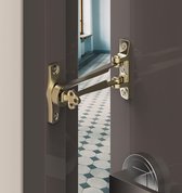Outswing deurslot, verbetering van de ventilatie, houdt virusdeeltjes uit je huis, ideaal voor commerciële deuren, zinklegering (matgoud)