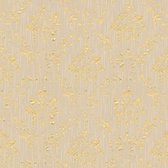 Barok behang Profhome 306624-GU textiel behang gestructureerd in barok stijl glanzend beige goud 5,33 m2
