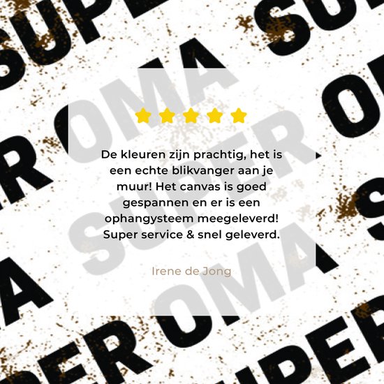 Canvas schilderij 80x40 cm - Wanddecoratie Oma - Spreuken - Quotes - Super oma - Muurdecoratie woonkamer - Slaapkamer decoratie - Kamer accessoires - Schilderijen - Moederdag cadeautje - Cadeau voor moeder - Tekstbord