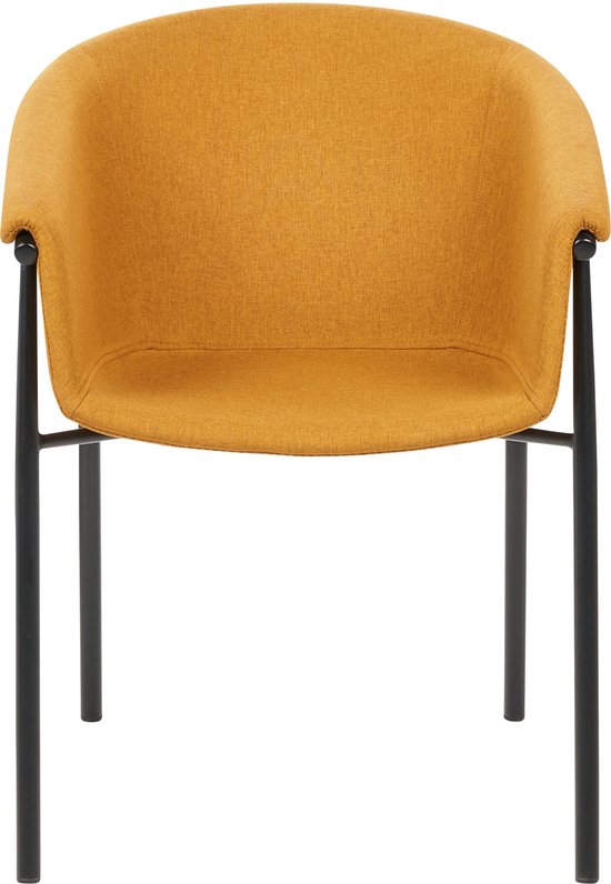 AMES - Chaise de salle à manger lot de 2 - Oranje - Polyester