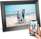 Horivue Digitale Fotolijst met Wifi & Frameo App - Fotokader - 10.1 Inch - IPS Touchscreen Scherm - Micro SD - 32GB – Wit