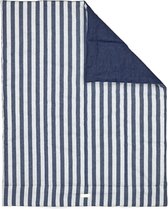 Kave Home - Draagbare Tabby-deken voor huisdieren 100% katoen gecombineerde grijze en blauwe strepen 8