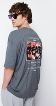 Trendyol TMNSS21TS0878 Volwassenen Mannen T-shirt Single pack - Antraciet - M