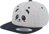 Hatstore- Kids Panda Heather Grey/Black Snapback - Kiddo Cap Cap