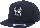 Hatstore- Kids Cool Llama Lines Black Snapback - Iconic Cap