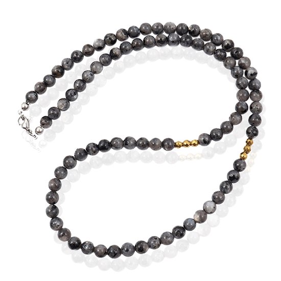 Memphis Accessoires de vêtements pour bébé Collier Homme de Perles de Labradorite - Natuursteen - 6mm -50cm