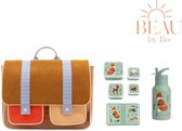 BEAU by Bo Cartable Sticky citron + Set de rentrée scolaire Une petite jolie compagnie Bosvriendjes