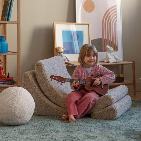 Wigiwama Teddy Moon Chair / Fauteuil - 80x65x55cm - Biscuit van Wigiwama — afbeelding 2