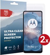 Rosso Screen Protector Geschikt voor Motorola Moto G24 Power | Ultra Clear Duo Pack | TPU Folie | Case Friendly Beschermfolie | 2 Stuks