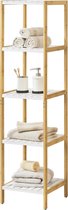 In And OutdoorMatch Storage rack Ryan - Rack sur pied - Avec 5 étagères - Bamboe - Design minimaliste
