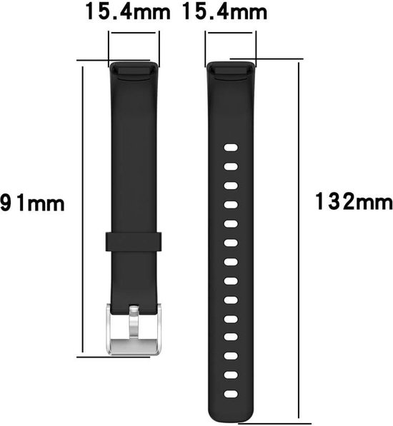 Fitbit Luxe Siliconen Bandje Donkerpaars - Verstelbaar 160-220mm - Large - Met Gespsluiting - Geschikt voor Dagelijks Gebruik - Watchbands-shop.nl