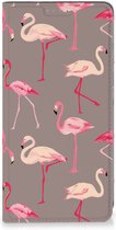 Stand Case Geschikt voor Samsung Galaxy S24 Hoesje met naam Flamingo