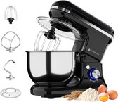 KitchenBrothers Keukenmachine - Keukenrobot - 5L - Keukenmixer - 1200W - Zwart