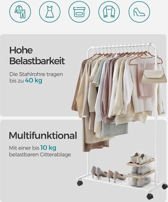IDMarket - PETER kledingrek XXL kledingkast voor jas