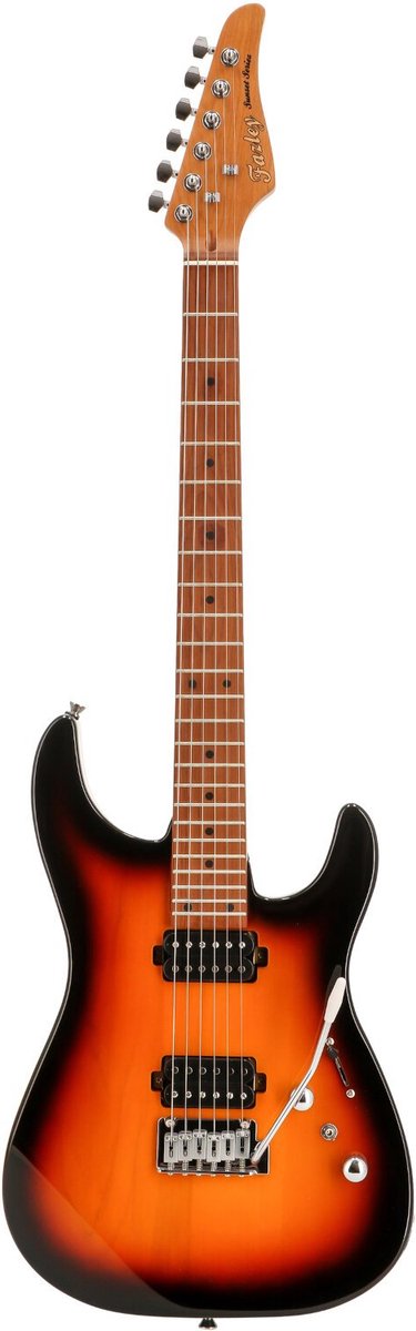 Fazley Sunset Series Sand Shark Sunburst elektrische gitaar met gigbag