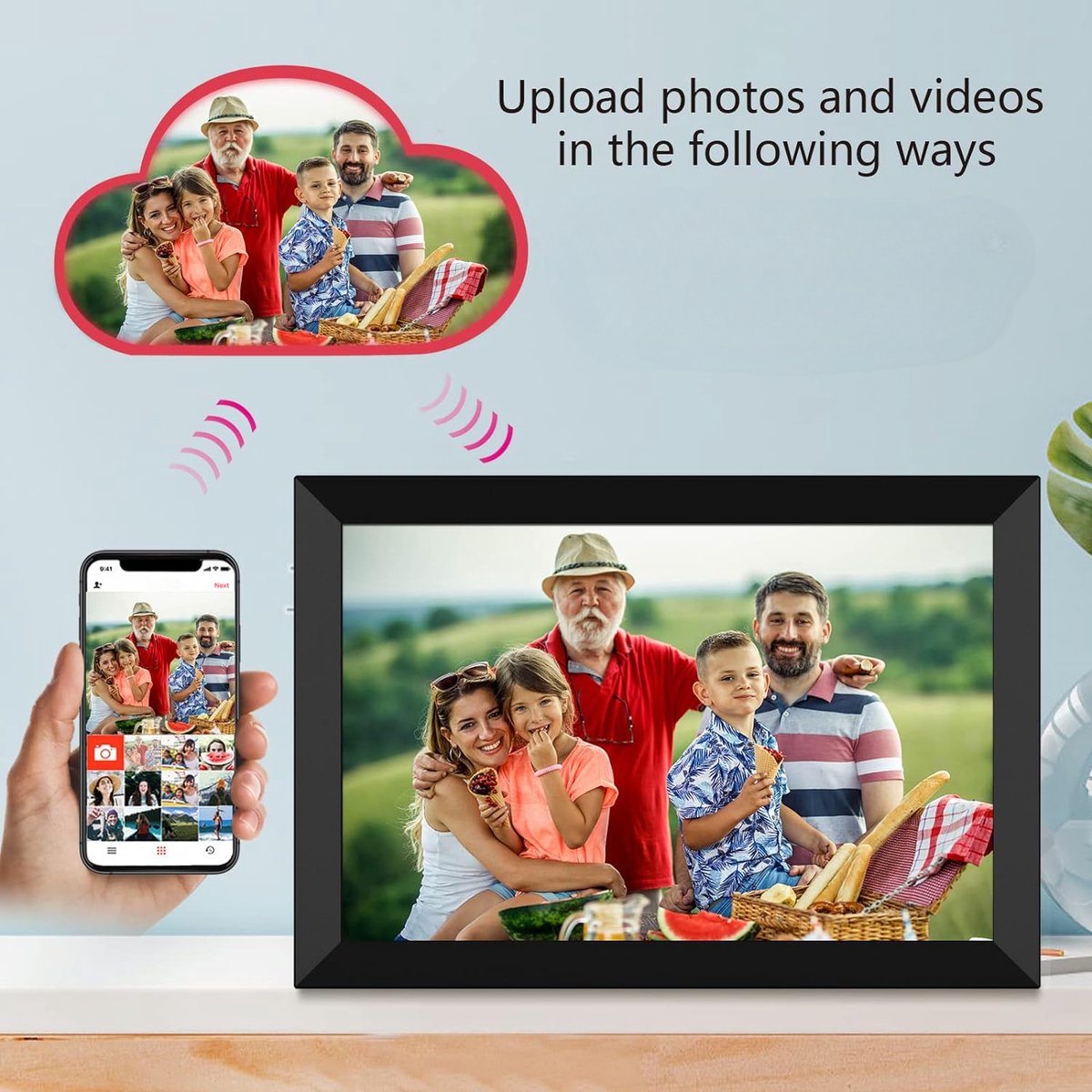 AEEZO 10.1 inch Digitale Fotolijst WiFi met 16GB