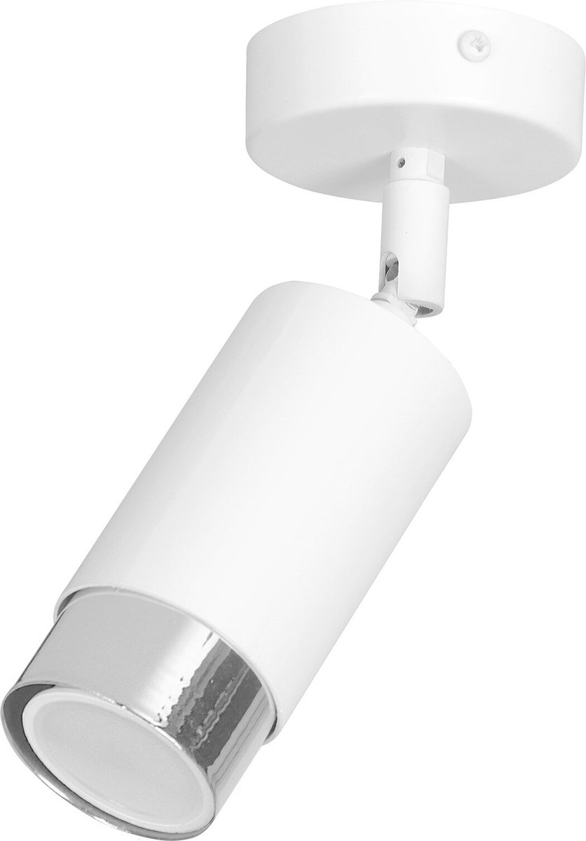Emibig Boras plafondspot GU10 wit en chroom luxe afwerking - Perfecte verlichting voor elke ruimte