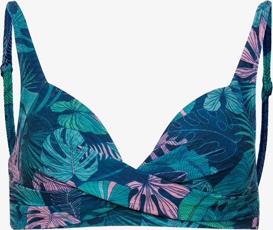 Osaga voorgevormde dames bikinitop print blauw - Maat XXL