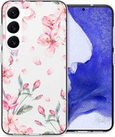 iMoshion Hoesje Geschikt voor Samsung Galaxy S23 Plus Hoesje Siliconen - iMoshion Design hoesje - Roze / Blossom Watercolor